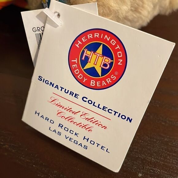 Hard Rock Cafe Herrington Teddy Bears Limited Signature Collectible Hippie Bear - Picture 3 of 6